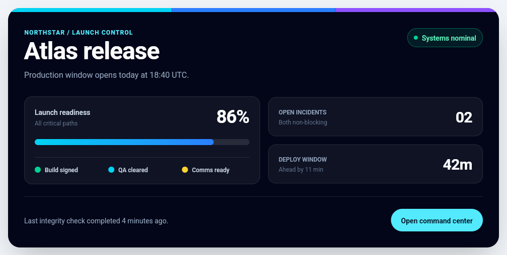 Launch command rendered by Flutter with mix_tailwinds
